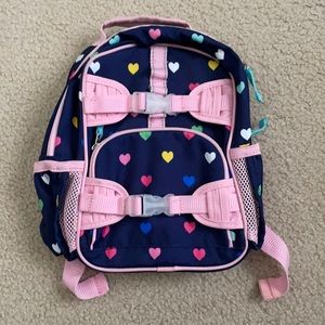 PBK Mackenzie Navy Pink Multi Hearts Backpack